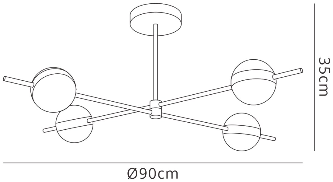 Cuba Ceiling Lights Mantra Semi Flush Fittings